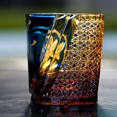 ClayWhispers Handcrafted Raijin Whisky Glass With Wooden Box