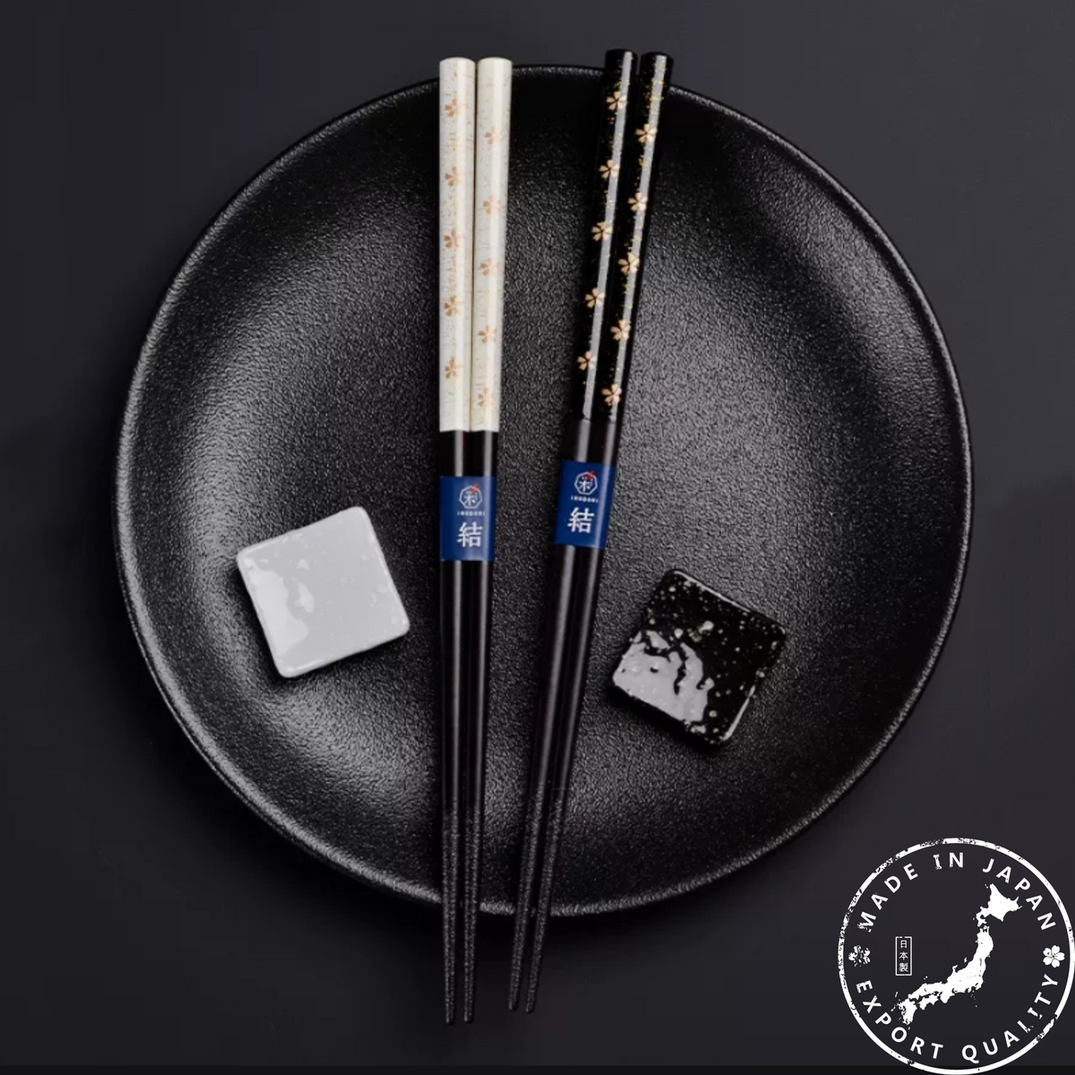 Kawai Cherry Blossom Japanese Handcrafted Couple Chopstick Gift Set