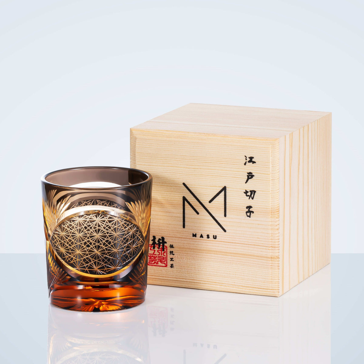 ClayWhispers Handcrafted Crane Feather Whisky Glass With Wooden Box
