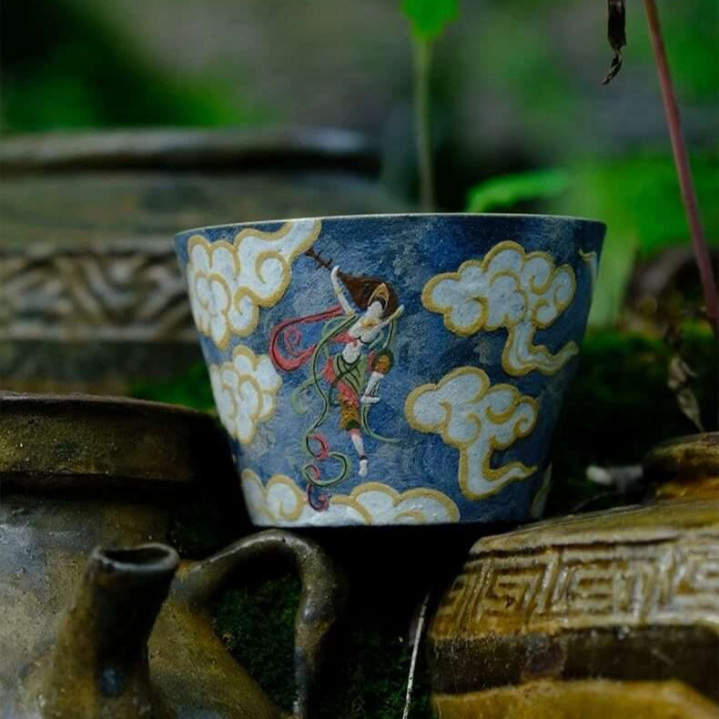 Handcrafted Dunhuang Art-Inspired Coffee Mug
