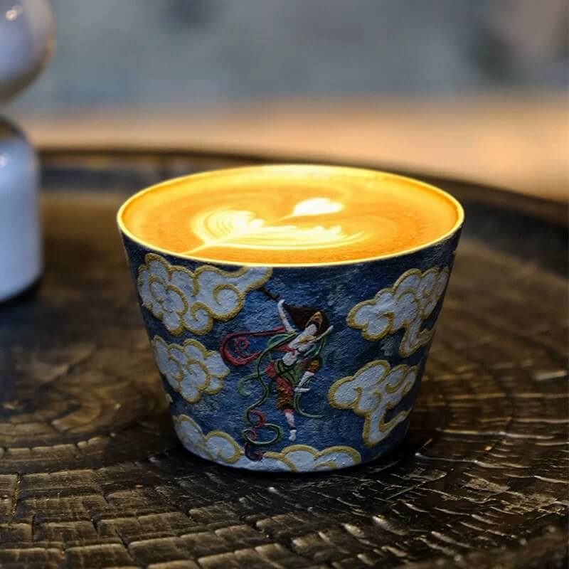 Handcrafted Dunhuang Art-Inspired Coffee Mug
