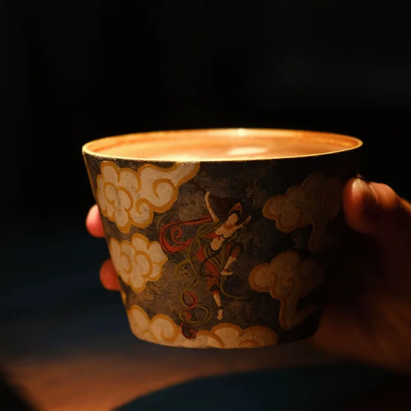 Handcrafted Dunhuang Art-Inspired Coffee Mug