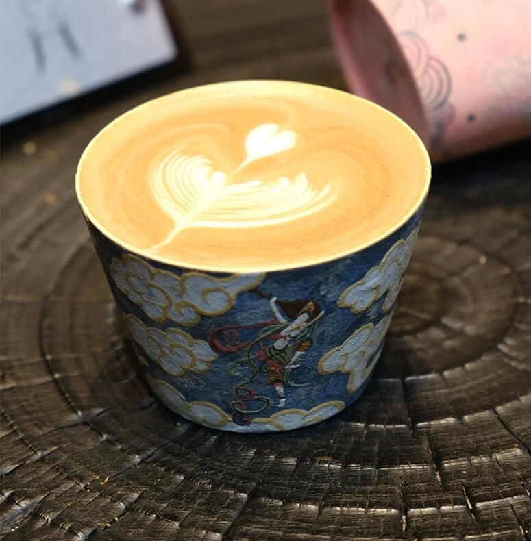 Handcrafted Dunhuang Art-Inspired Coffee Mug