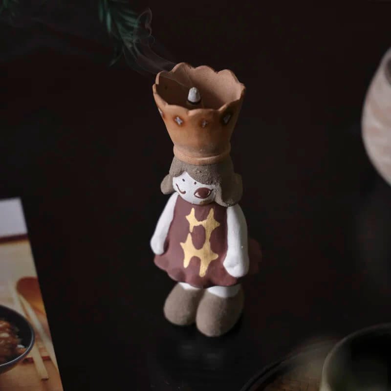 Girl Figurine with incense