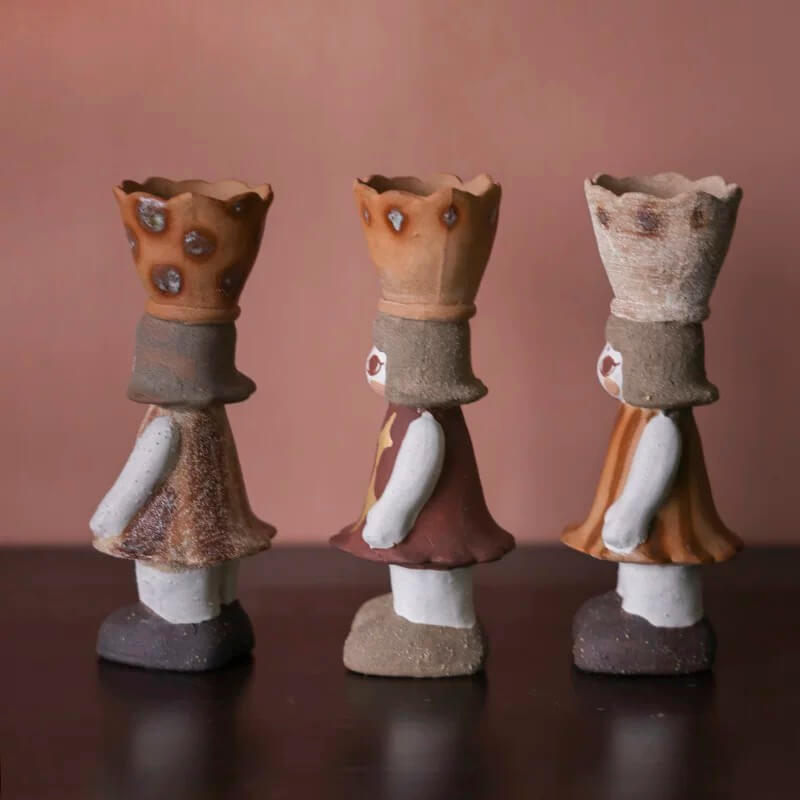Three crown styles in profile