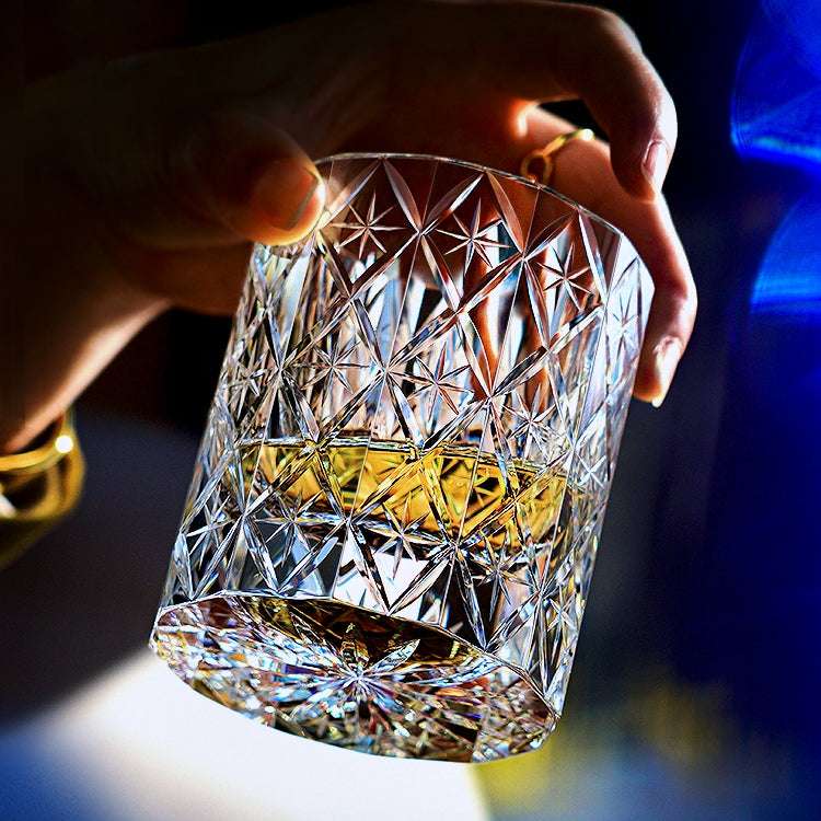 ClayWhispers Handcrafted Celestial Whisky Glass With Wooden Box