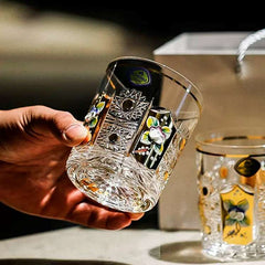 ClayWhispers Bohemia Enchanted Blossom Whisky Glasses Gift Set Of Two