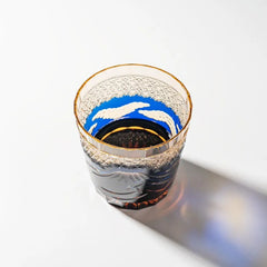Edo Kiriko Handcrafted Mount Fuji Whiskey Glass – Blue Edition