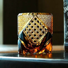 ClayWhispers Handcrafted Dark Knight Whisky Glass With Wooden Box