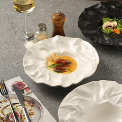 Ceramic Crumble Serving Plates Set Of Two