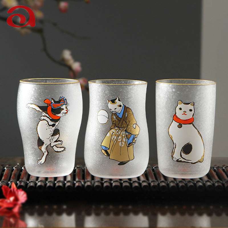 ClayWhispers Frosted Glass Beer Mug Gift Set