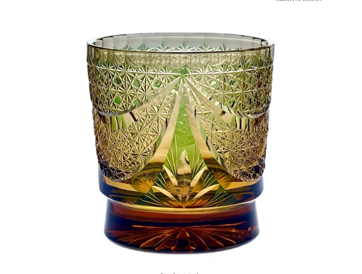 Edo Kiriko Sparkling Galaxy Crystal Whiskey Glass