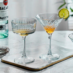 Patterned Martini Cocktail Glasses