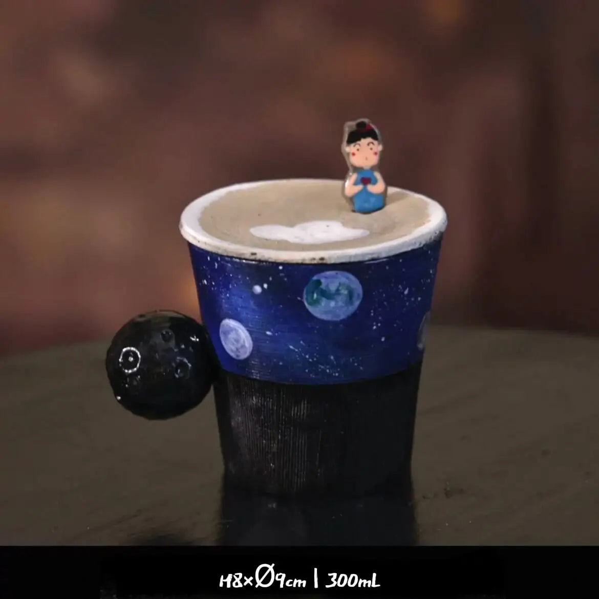 Whimsical Couple's Mug Set - Cartoon Ceramic Cups with Lids & Spoons, Cute Drinkware for Coffee/Milk